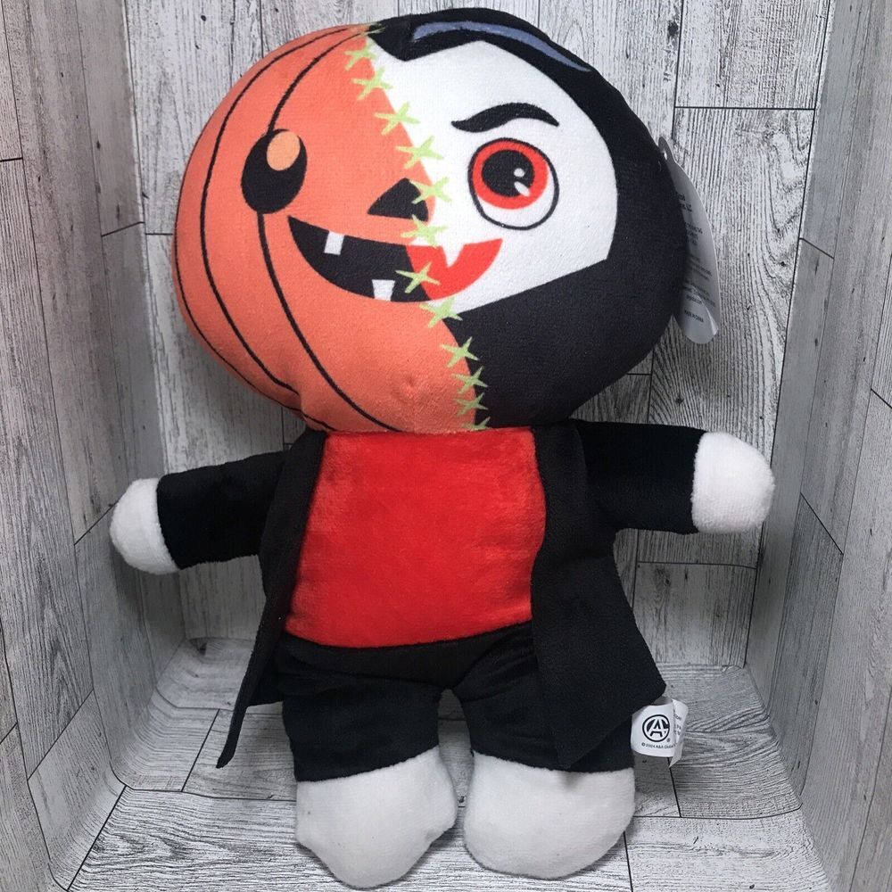 A&A Global Ind. Plush 14 inch Pumpkin‎ Vampire 2024 Stuffed Animal Mash up Toy
